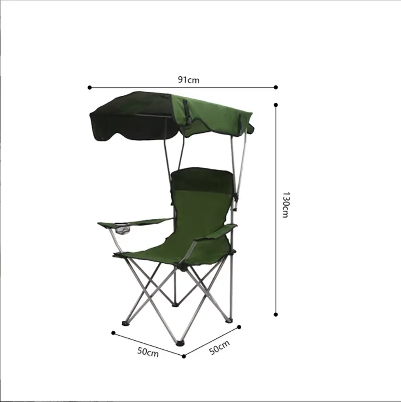 Chaises de camping Chaise pliante portable avec auvent Activités de plein air – Image 8