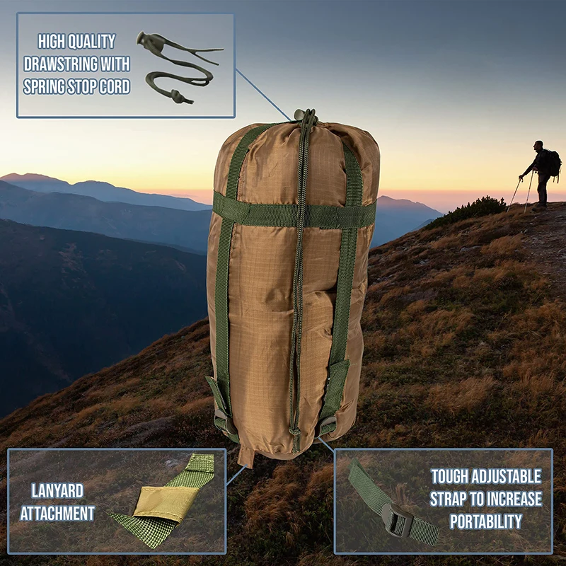 Sac de couchage chaud/Couette de camping ultralégère camouflage -10℃/~20℃Welead Camo Woobie – Image 6