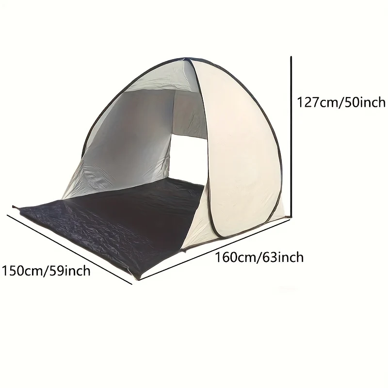 Abris solaire de plage Pop-Up instantanée légère pour 2 à 3 personnes imperméable, coupe-vent, Portable, – Image 6