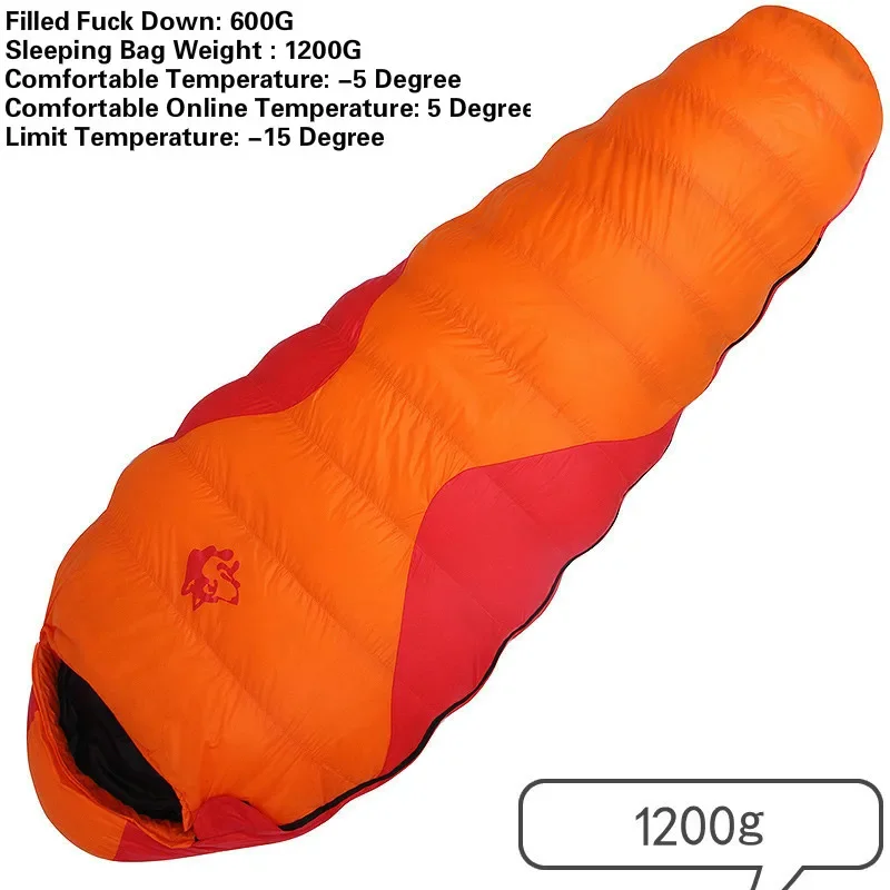 sac couchage momie 3 saison froide -10/-20°C types luxe d'épaisseur Duvet de canard blanc Jungle king – Image 15
