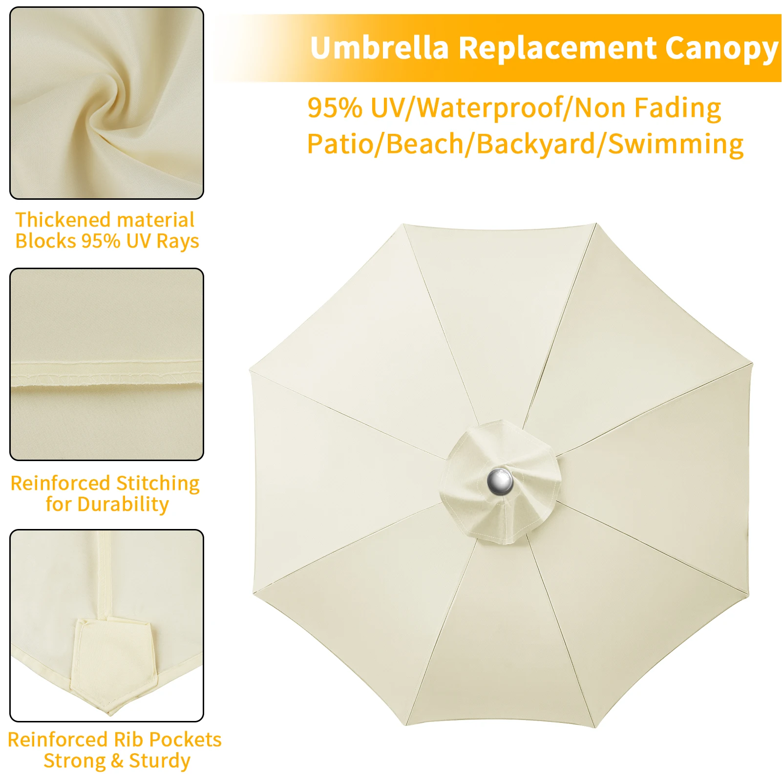 TISSU DE REMPLACEMENT pour Réparation de Parasol – Image 15