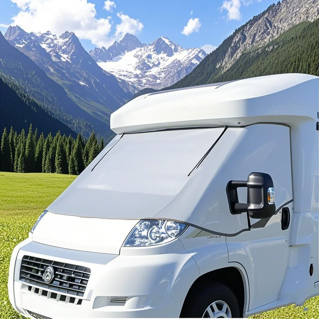 pare-brise Protection solaire Isolation thermique Pare-soleil pour camping-car Fiat Ducato Peugeot Boxer Citroën Relay X250 Caravan – Image 2