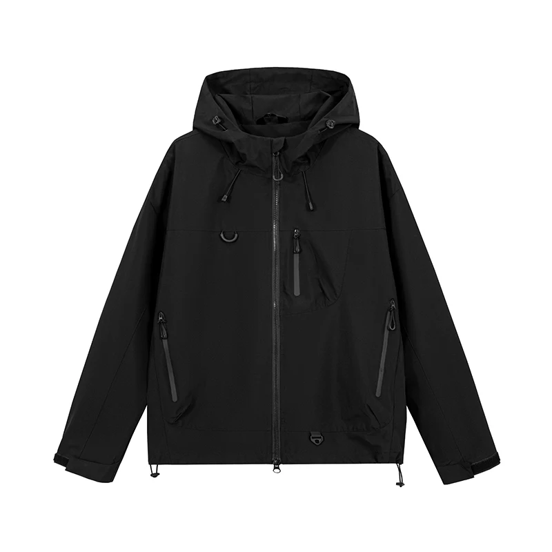 Veste à capuche de randonnée unisexe imperméable, coupe-vent d'automne – Image 10