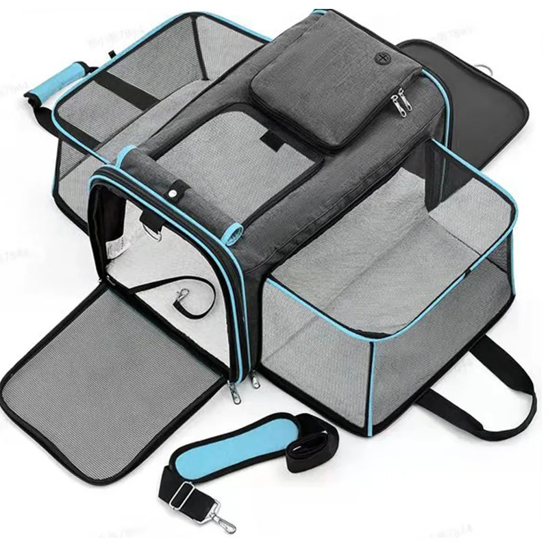 Sac de transport respirant pliable pour petits animaux chien/chat voiture, extérieur, grand espace – Image 3
