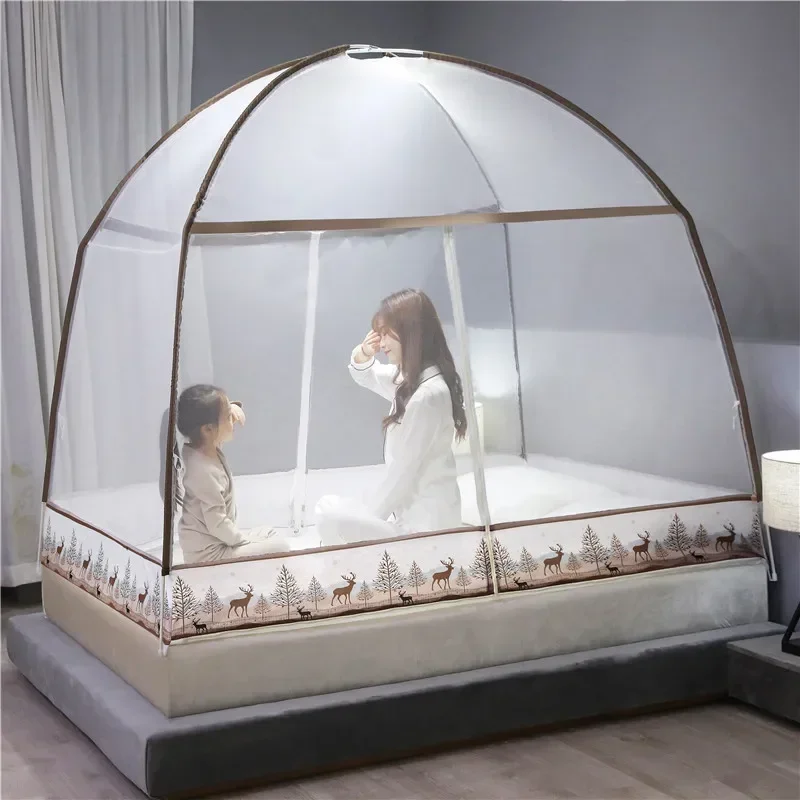 Moustiquaire de lit pliable pour lit double, respirante, anti-moustiques, pour la maison, les voyages et le camping – Image 18