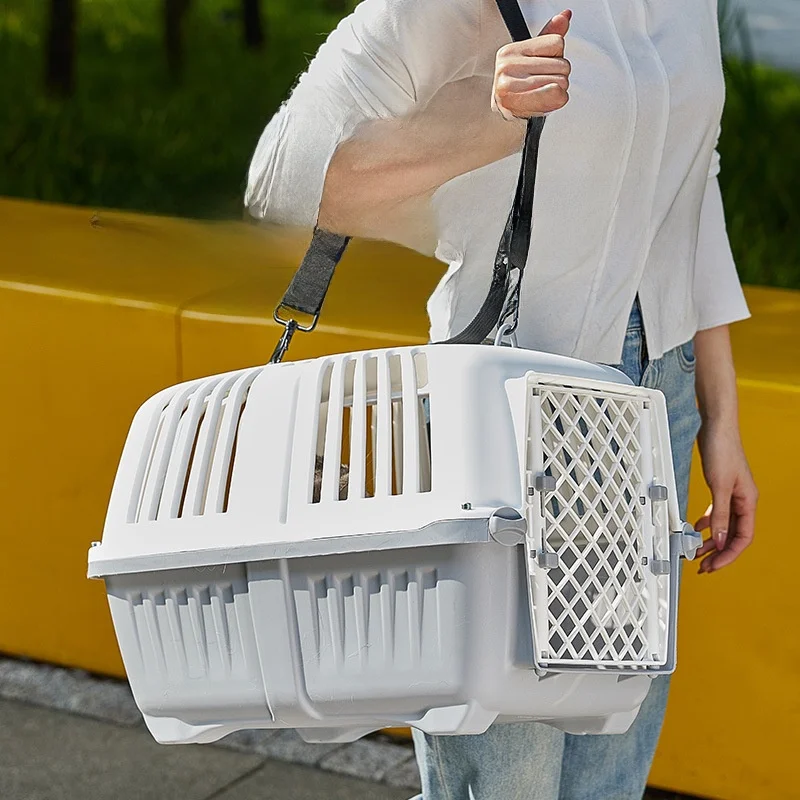 Cage de transport portable pour chien et chaten plastique rigide – Image 2