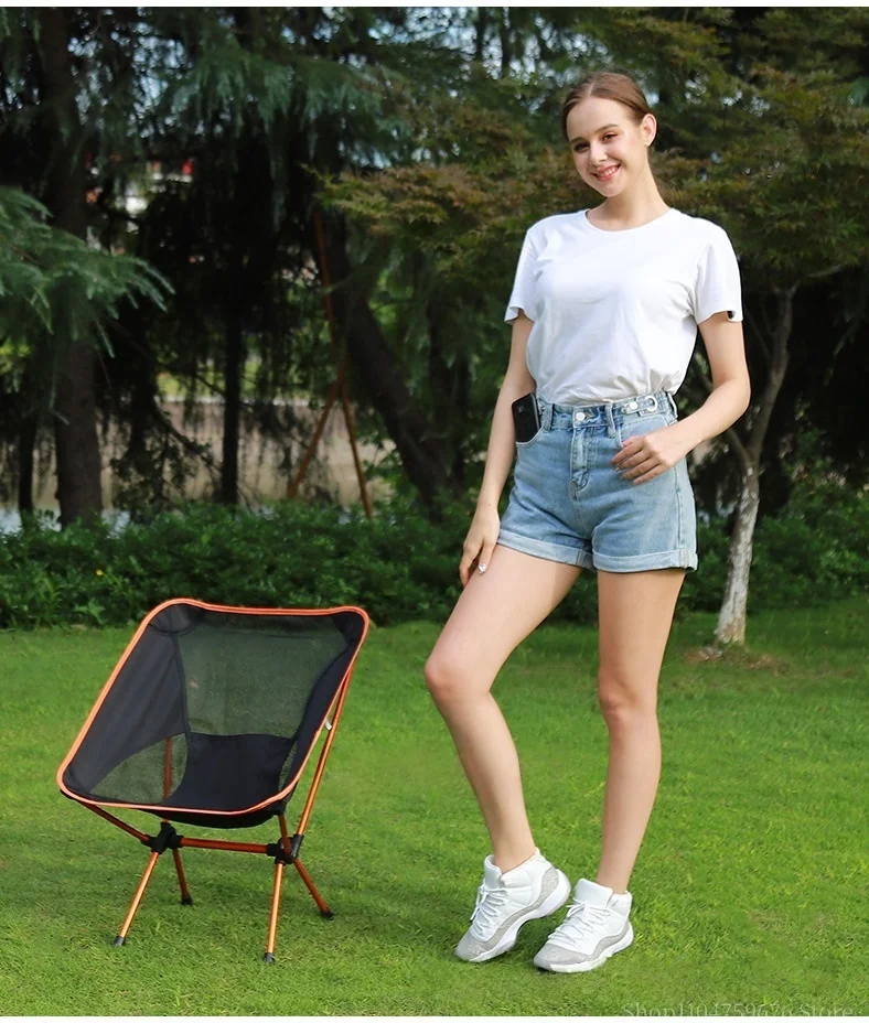 chaise pliante en alliage d'aluminium ultra légère Confortable (159kg) – Image 24