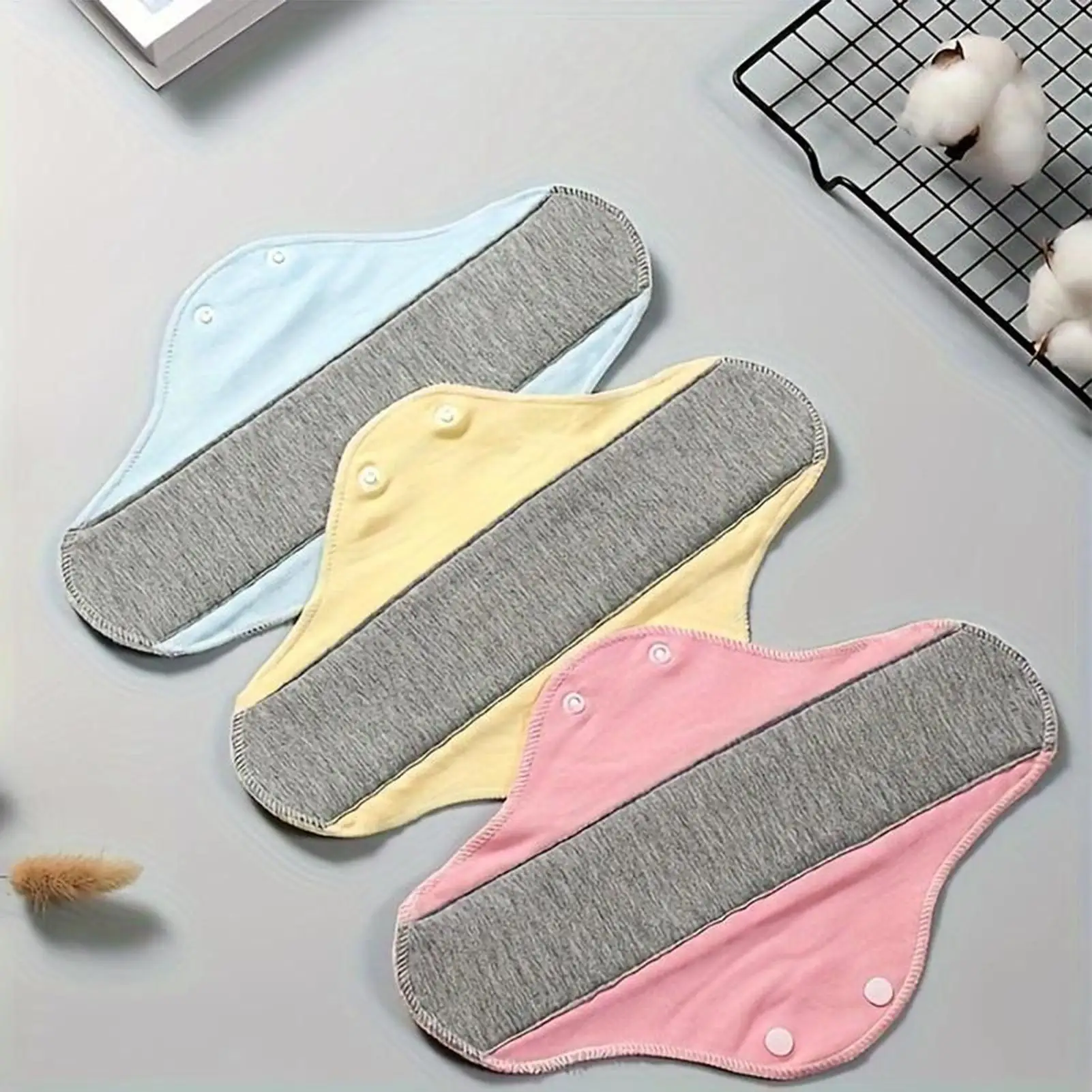 Serviettes hygiéniques réutilisables pour femmes, 6 pièces, imperméables pertes menstruelle et incontinance – Image 5