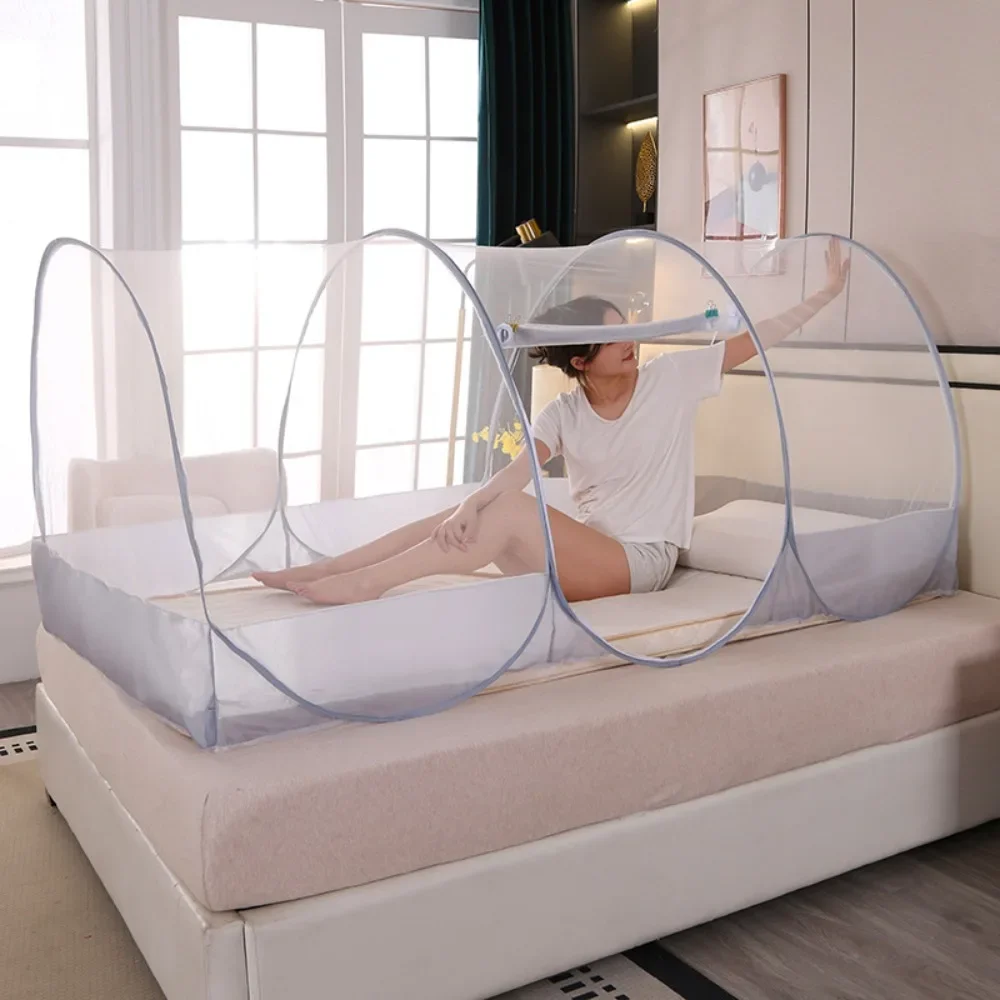 Moustiquaire de voyage anti-moustiques, tente réglable, simple et pliante, pour lit, dortoir 2 secondes – Image 11