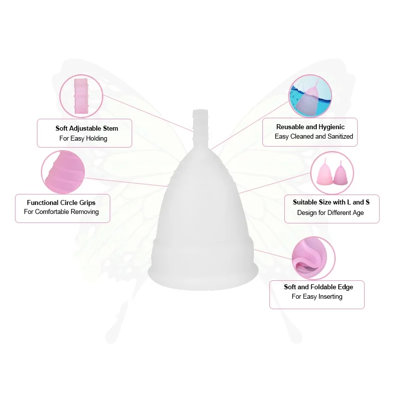 coupe menstruelle en Silicone hygiènique collecteur menstruel, bol menstruel réutilisable – Image 6